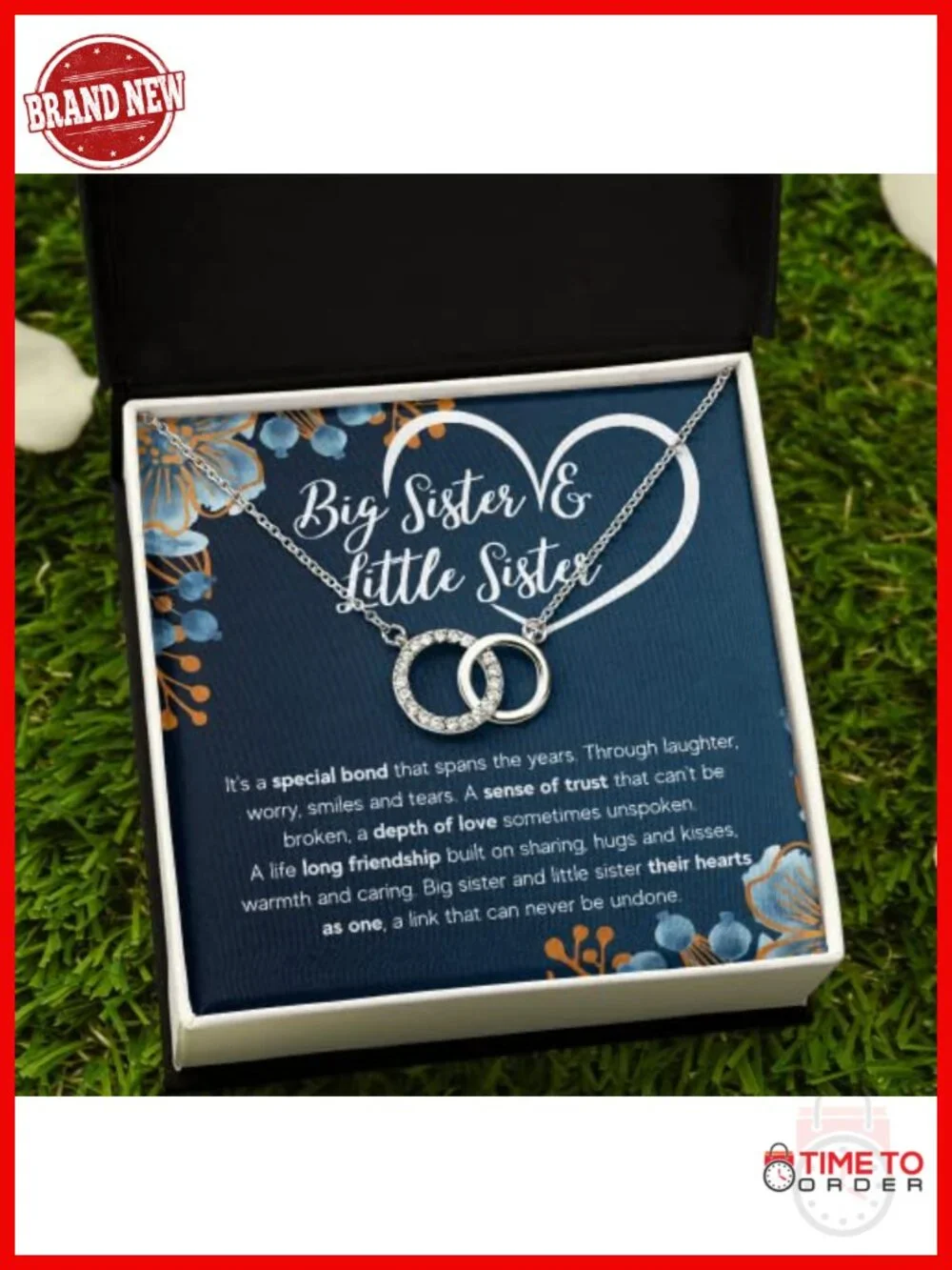 14K White Gold Over Stainless Steel CZ Pendant Necklace with Message Card and